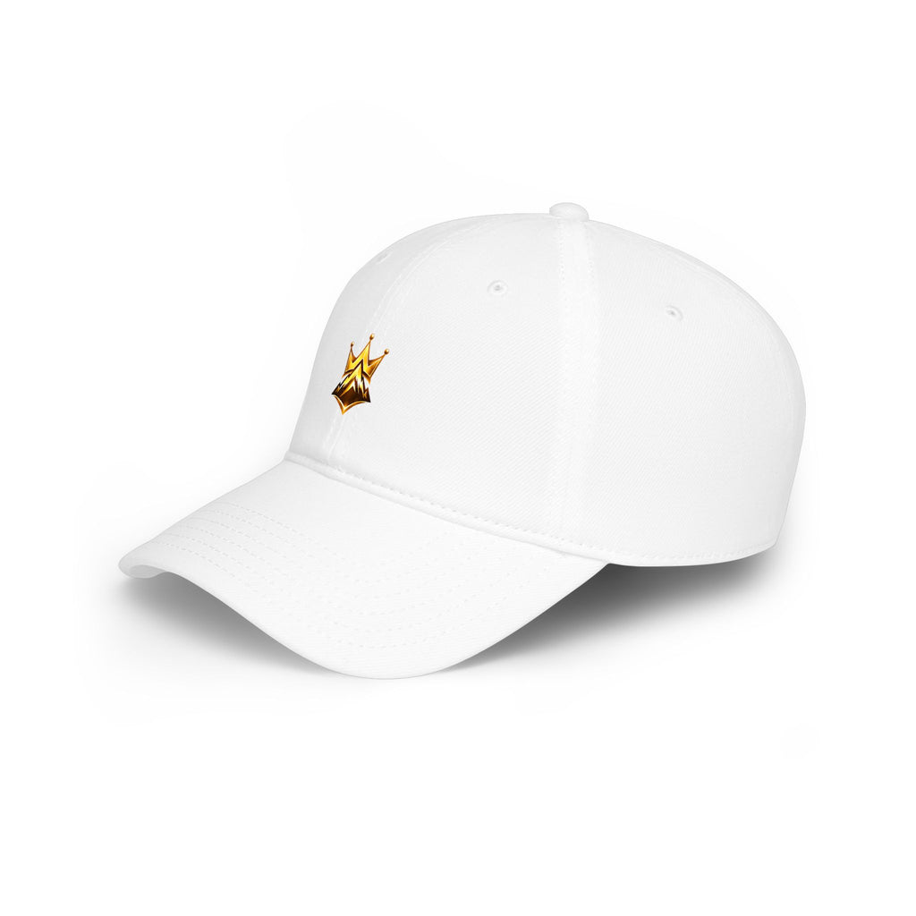 Embroidered Gold Crown Low Profile Cap —  Royalty Baseball Hat