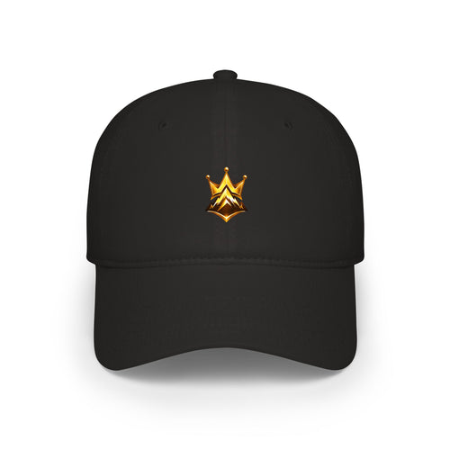 Embroidered Gold Crown Low Profile Cap —  Royalty Baseball Hat